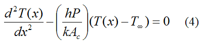 final differential equation for 1 d heat flow through pin fin 2