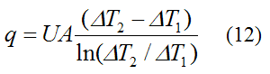 temperature equation for tube flow with constant external temp