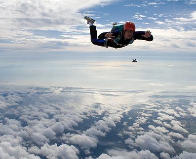 How fast does a skydiver fall?