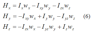 General angular momentum equations for a rigid body experiencing three dimensional motion