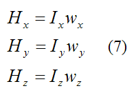 Ang mom equations about principal directions for a rigid body experiencing three dimensional motion