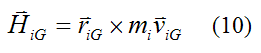 Angular momentum equation for small mass element in rigid body