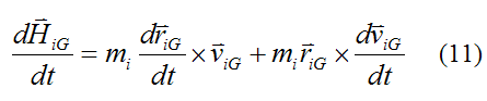 Differentiate angular momentum equation for small mass element in rigid body