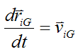 Velocity of particle mi relative to G for angular momentum