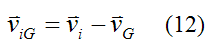 Velocity of particle mi relative to G for angular momentum 2