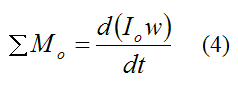 For planar motion about fixed point O the ang mom rate about O is equal to sum of moments about O