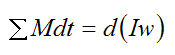 General planar motion equation relating impulse to the change in angular momentum
