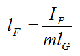 Final equation for lF for a general rigid body for center of percussion