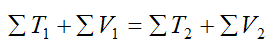 General equation for conservation of energy for a system of particles