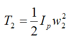 Equation for final kinetic energy for example problem involving conservation of energy