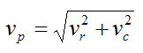 Magnitude of velocity of a particle in polar coordinates for curvilinear motion