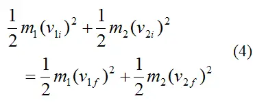 Conservation of kinetic energy for elastic collision 2