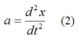 Spring mass system illustrating sign convention for equations of motion 6