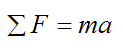 Newtons second law for equations of motion