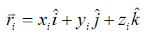 Position vector relative to local xyz for derivation of Euler equations