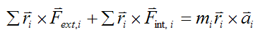 Take cross-product of above equation for derivation of Euler equations