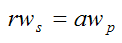 Equation for relating ws and wp on Eulers disk