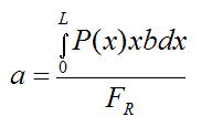 Formula to find centroid of pressure distribution over the bottom of crate