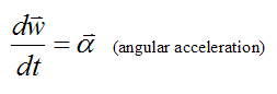 Angular acceleration for general motion
