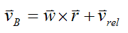 Equation for velocity of point B on rigid body for general motion if point A is stationary 2