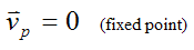 Velocity of fixed point P is zero on the gyro top rod