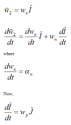 Angular acceleration of wn for gyro top