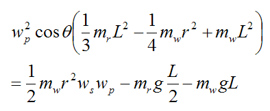 Final equation for gyroscope