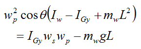 more general final equation for gyroscope but for simpler case