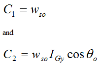 solving for c1 and c2 for general gyroscope motion
