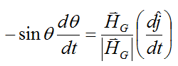 differentiated dot product equation relating H and ws