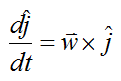 vector derivative for gyroscope wheel j vector