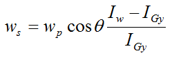equation for wp in terms of ws for axisymmetric gyroscope wheel