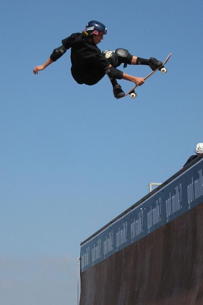 skateboard on half pipe 2