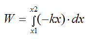 Work equation for Hookes law 2