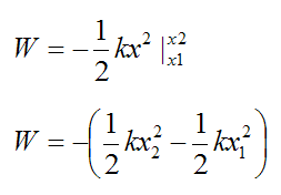 Work equation for Hookes law 3
