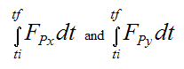 Impulse terms in impulse and momentum problem where a ball hits a bump