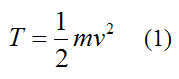 Kinetic energy equation for a particle
