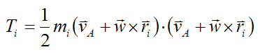 Kinetic energy equation for a small mass element in the rigid body 2