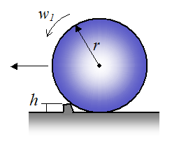 momentum problem where a ball hits a bump