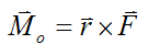 Moment of the force F about point O