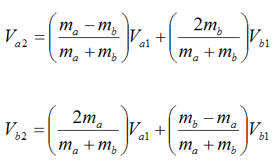 equations for head-on elastic collision