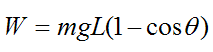 gravitational potential energy for the pendulum 2