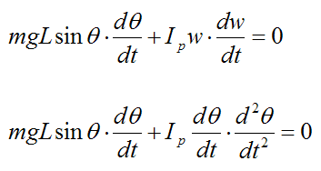 differentiate equation for conservation of energy for the pendulum