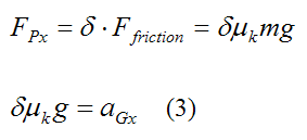 equation for acceleration of center of mass of billiard ball