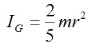 moment of inertia for billiard ball