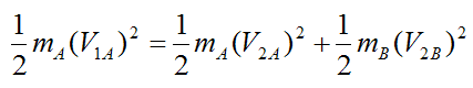 kinetic energy equation for billiard ball collision