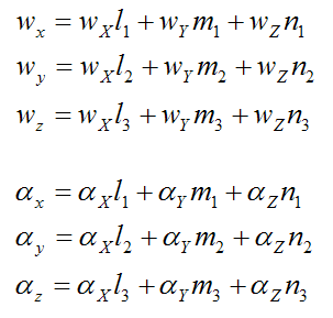 components of angular velocity and angular acceleration along xyz for bowling ball 2