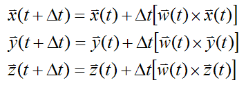 new orientation of xyz based on its previous orientation for bowling ball