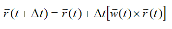 new orientation of r based on its previous orientation for bowling ball