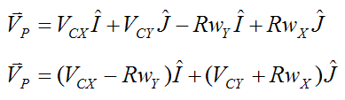 relative motion at point P of bowling ball 2